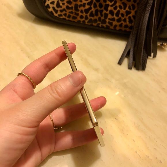 Auth New Gucci Square Mirror with Leather Case (Card Holder) - Picture 3 of 10